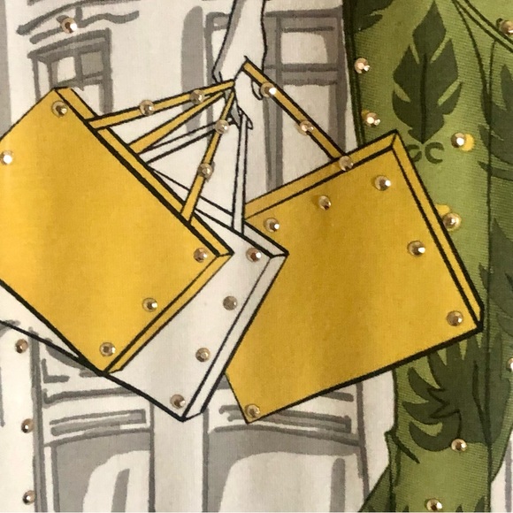 NWT! Paris France Eiffel Tower White Top Lace Sleeves Plus 2X - Picture 4 of 9